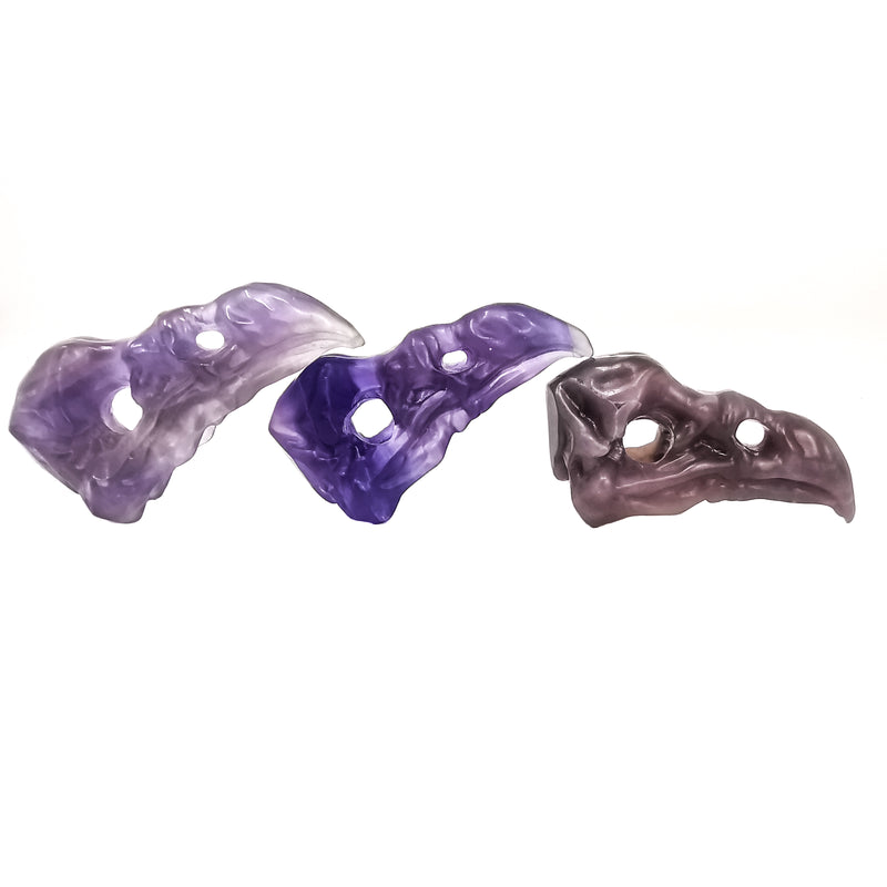 螢石鳥頭骨（大）- 雕刻