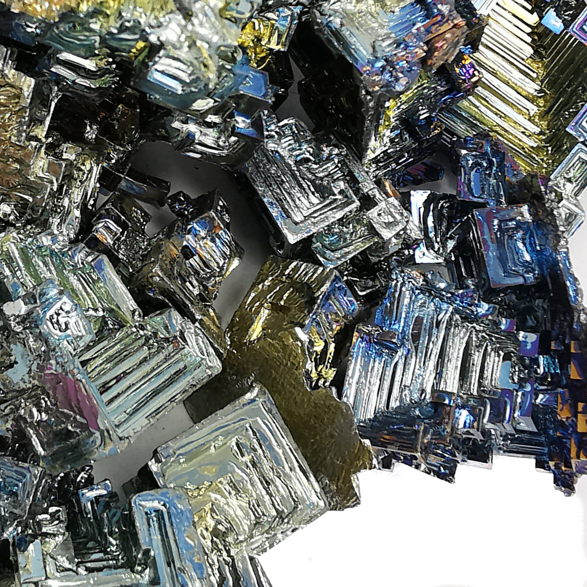 Bismuth synthetic crystal.