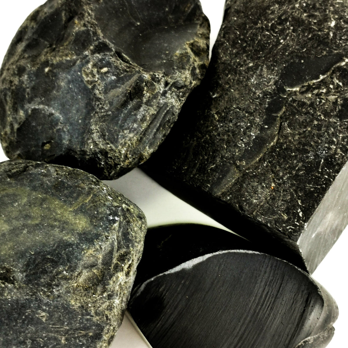 Black Basalt Backing rough from Fraser River, British Columbia, Canada.
