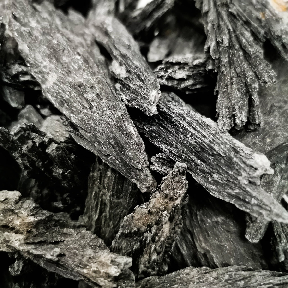 Black Kyanite Fan specimen from Brazil.