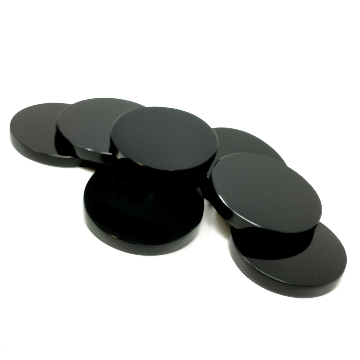 Black Obsidian mirror, a volcanic glass, from Mexico.
