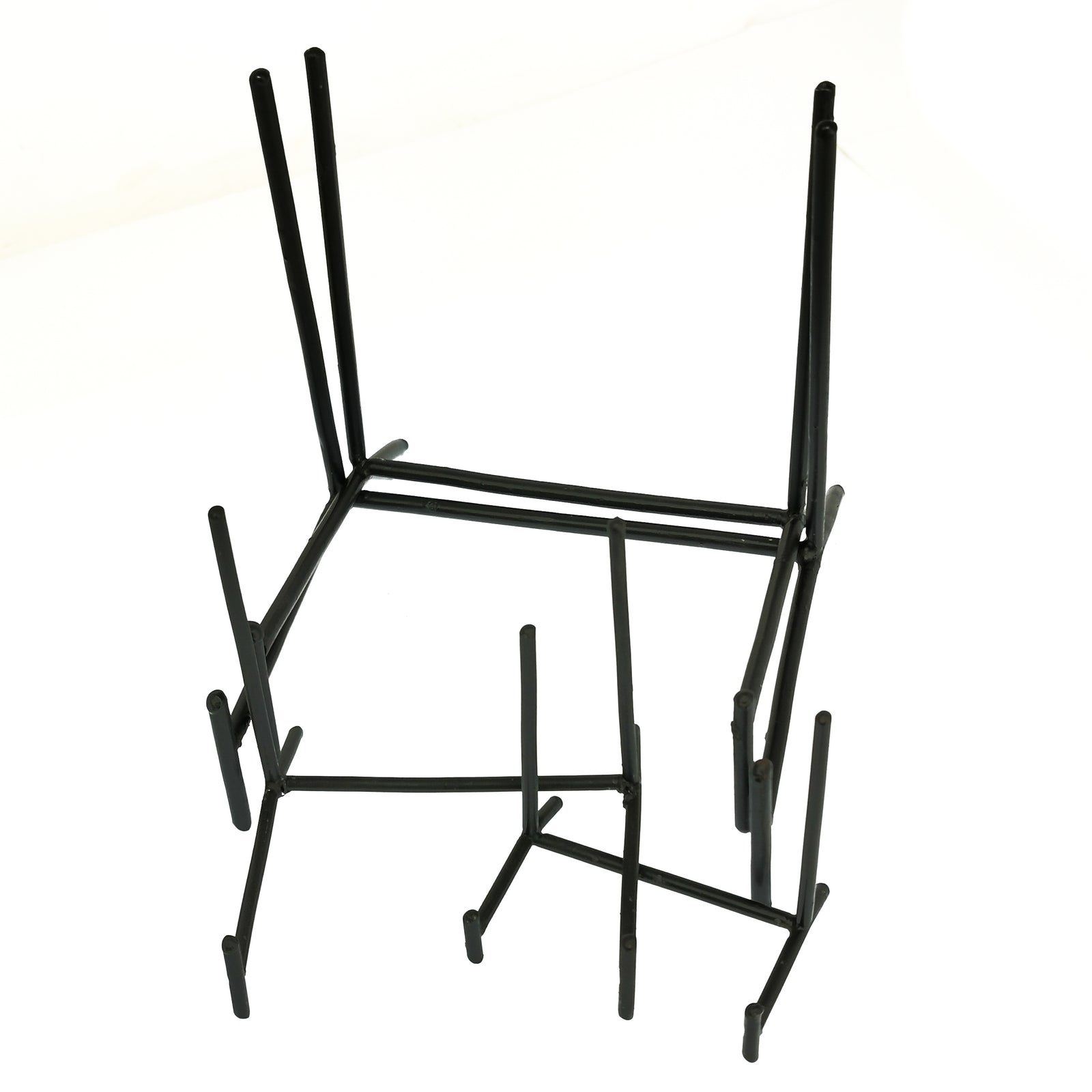 Black Upright Steel Slab Stand Display