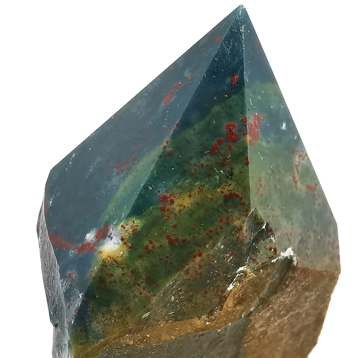 Bloodstone power point, a variety of chalcedony, from India.