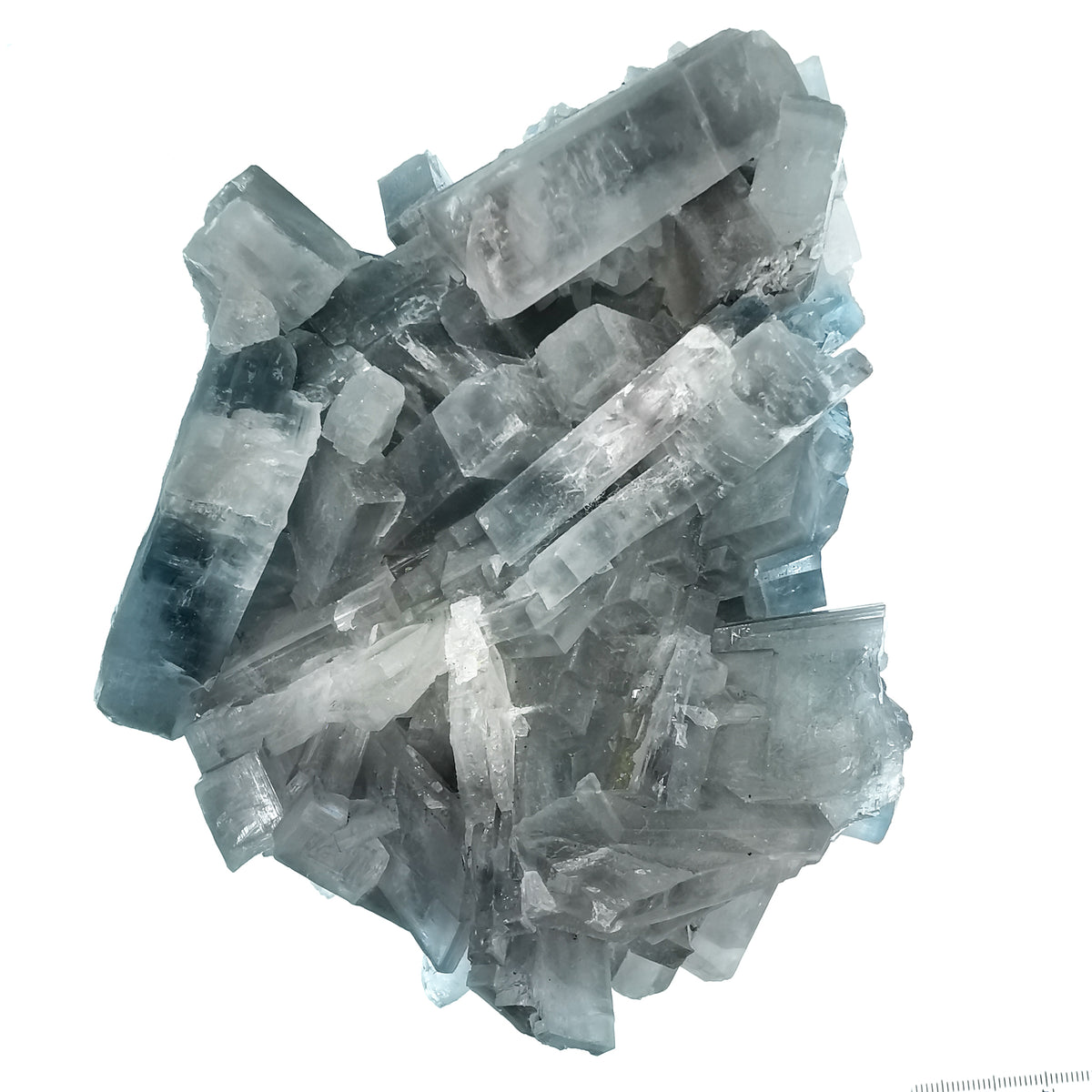 Blue Barite mineral specimen, barium sulfate, from Cavnic, Romania.