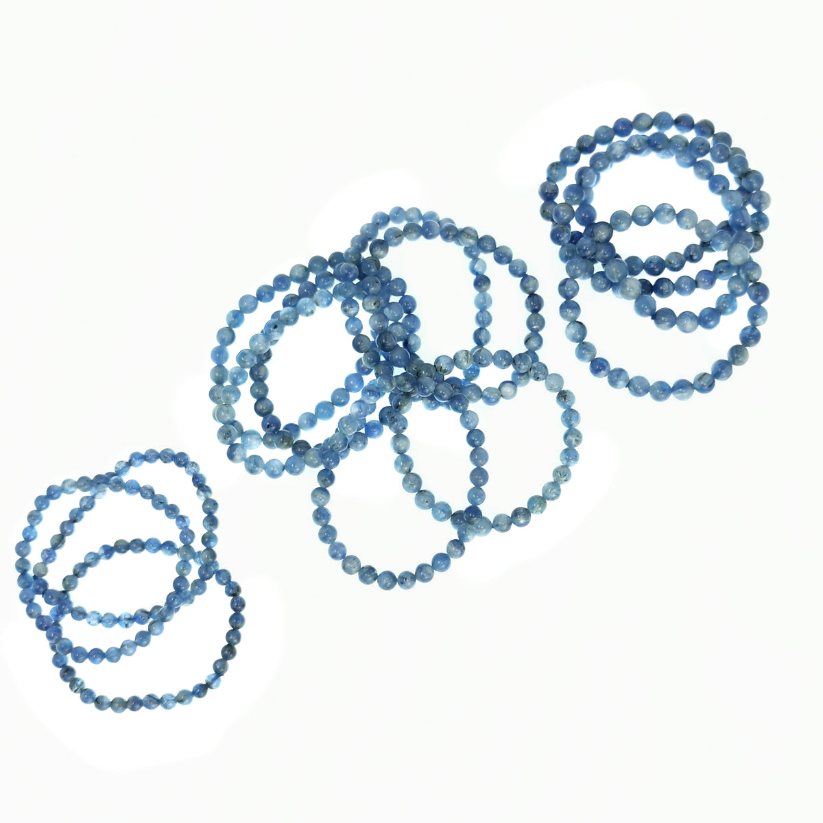 Blue Kyanite bead bracelet.
