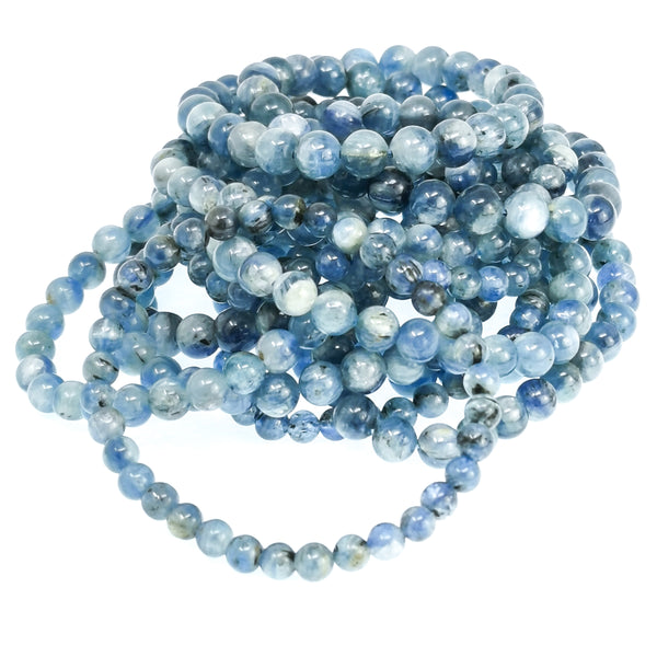 蓝色蓝晶石 - 珠子手链