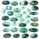 蓝色蛋白石 - 凸圆形