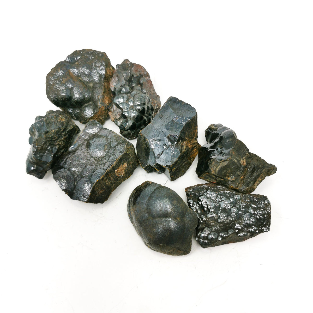 Botryoidal hematite from Irhoud Mine, Morocco – four pieces