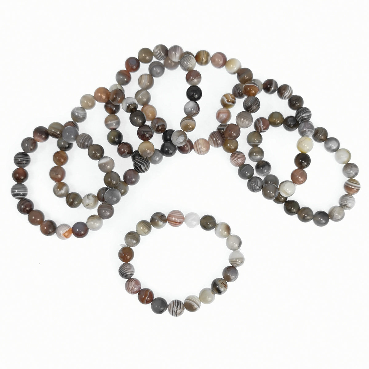 Botswana Agate bead bracelet.
