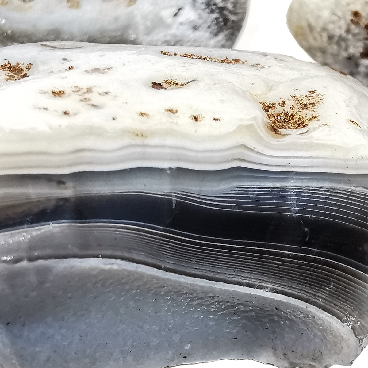 Botswana Agate semi tumbled rough, a variety of chalcedony.