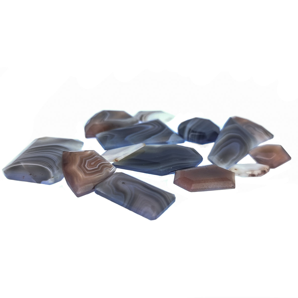 Botswana Agate window cut, a variety of chalcedony, from Botswana.