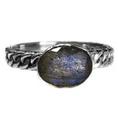 编织绳纯银 - 戒指