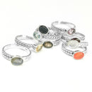 编织绳纯银 - 戒指