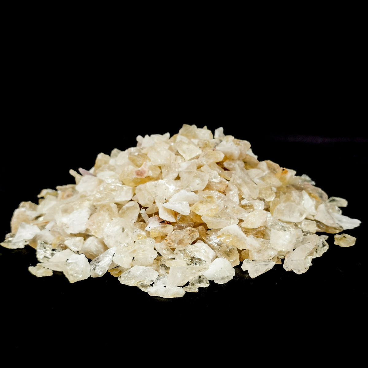 Citrine Chips specimen, a variety of quartz, from Brazil.