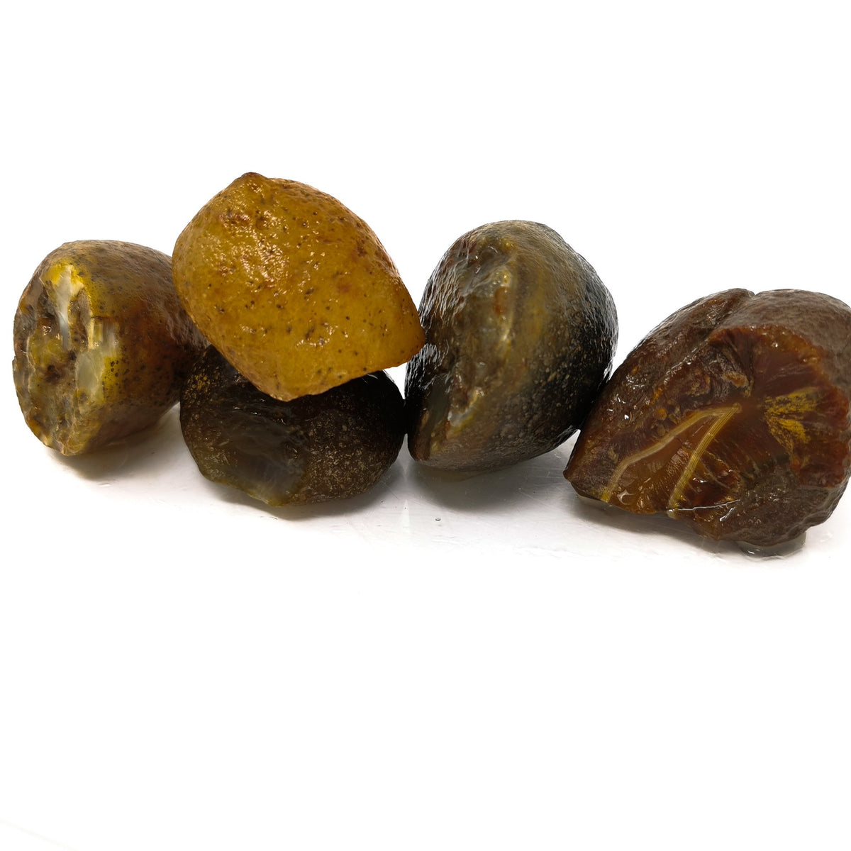 Brazilian Agate small rough, a variety of chalcedony, from Rio Grande do Sul, Brazil.
