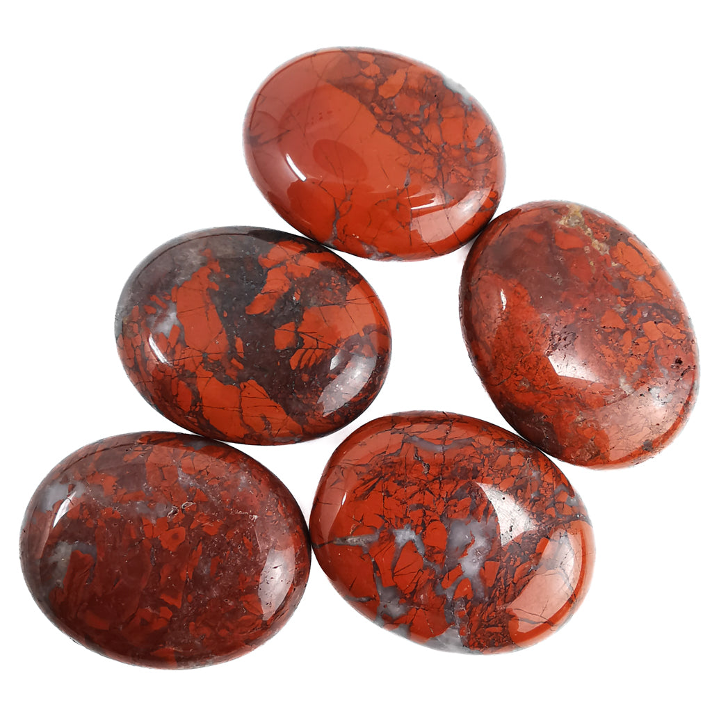 Brecciated Red Jasper mini palm stone.