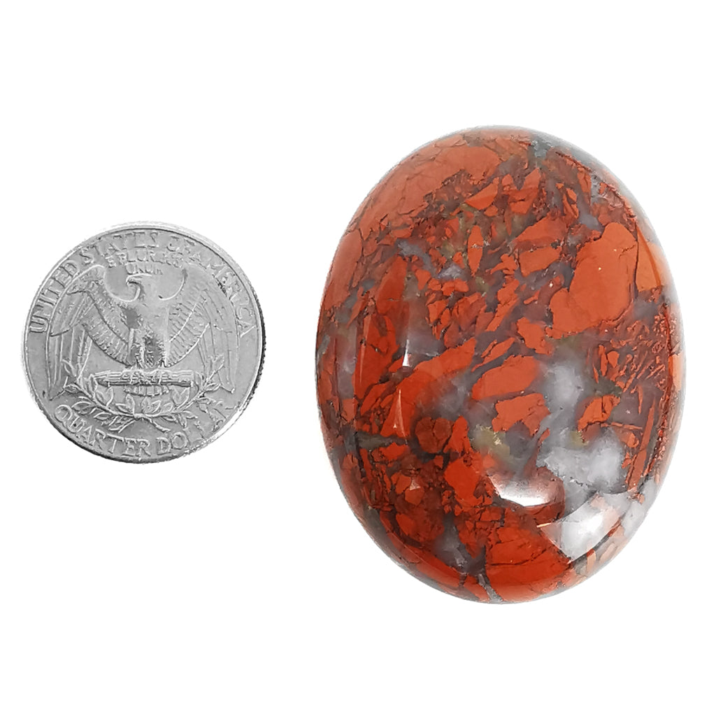 Brecciated Red Jasper mini palm stone.