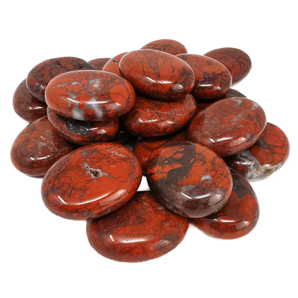 Brecciated Red Jasper mini palm stone.