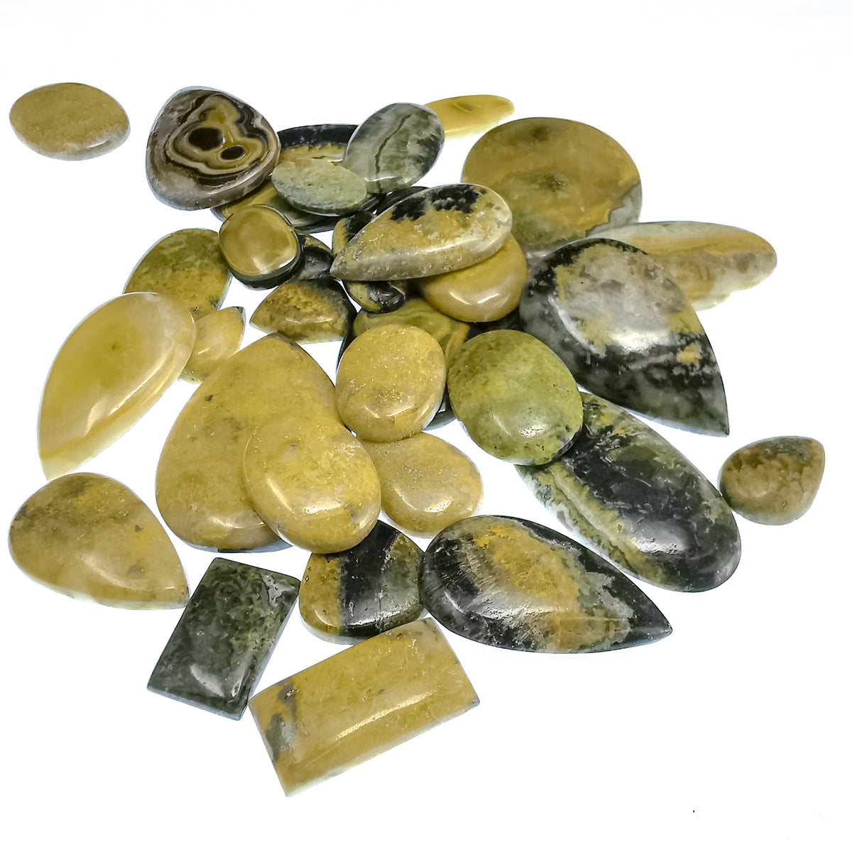Bumblebee Jasper cabochon from Indonesia.