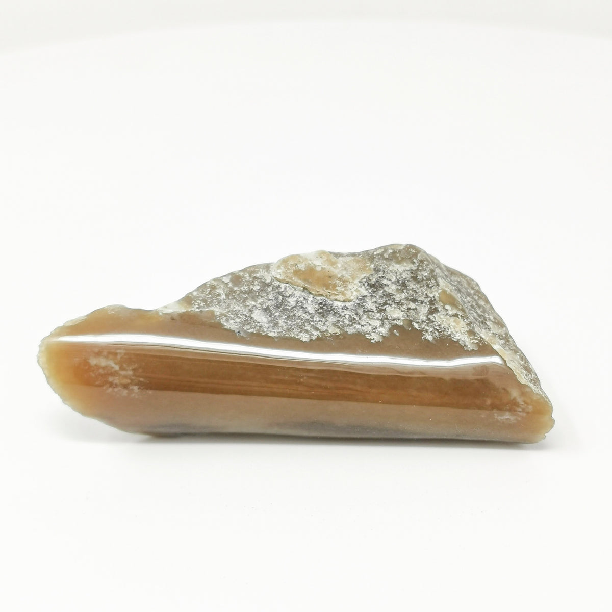 Honey Nephrite Jade polished face from Siberia, Russia.