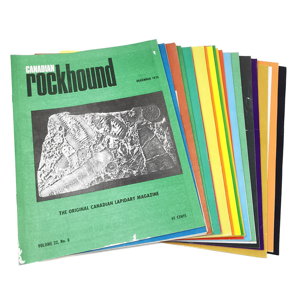 The Canadian Rockhound Magazine, made of paper.