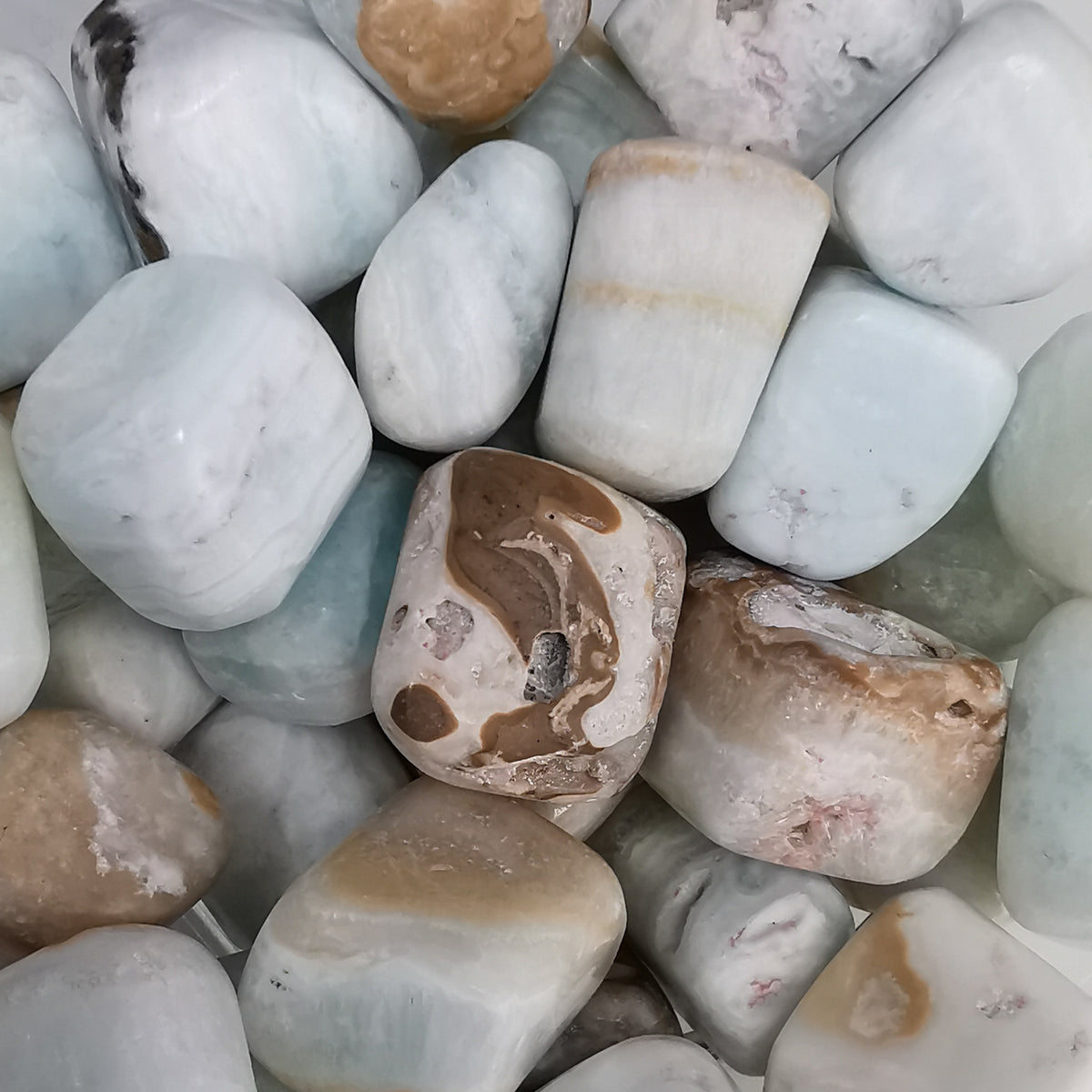 Caribbean Blue Calcite tumble.