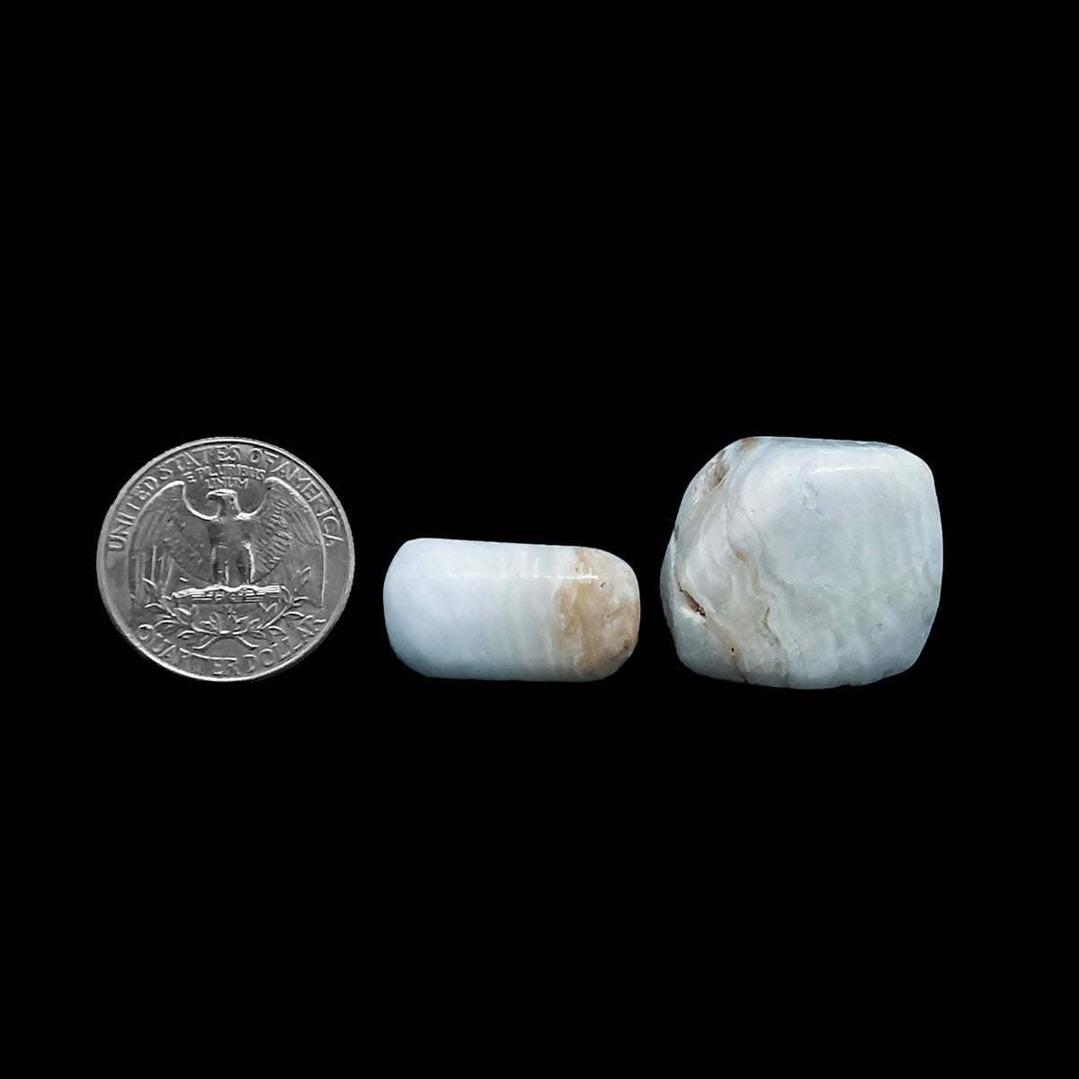 Caribbean Blue Calcite tumble.