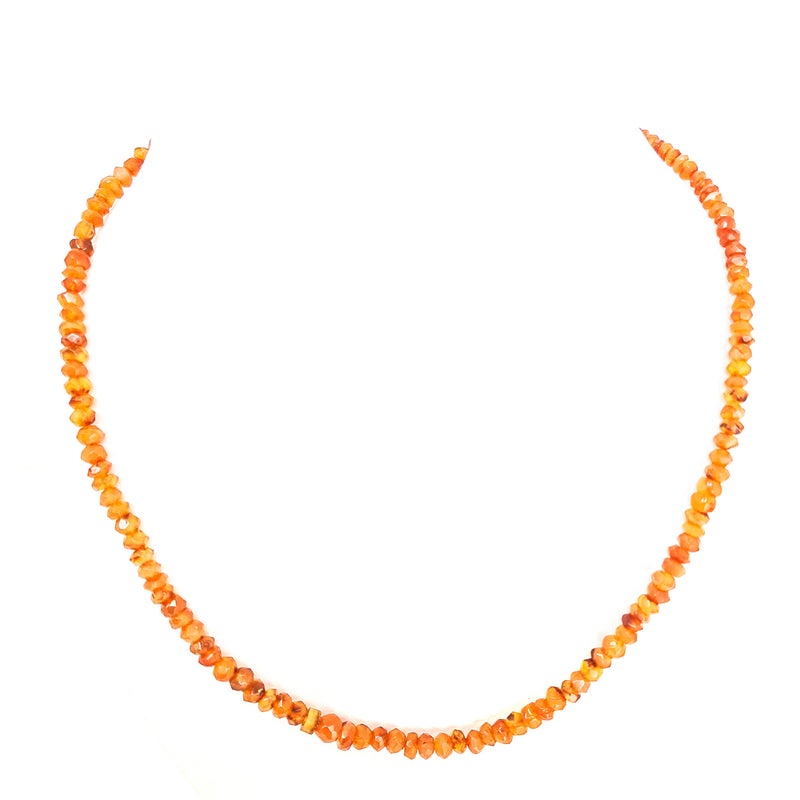 Carnelian - Facet - Bead Necklace