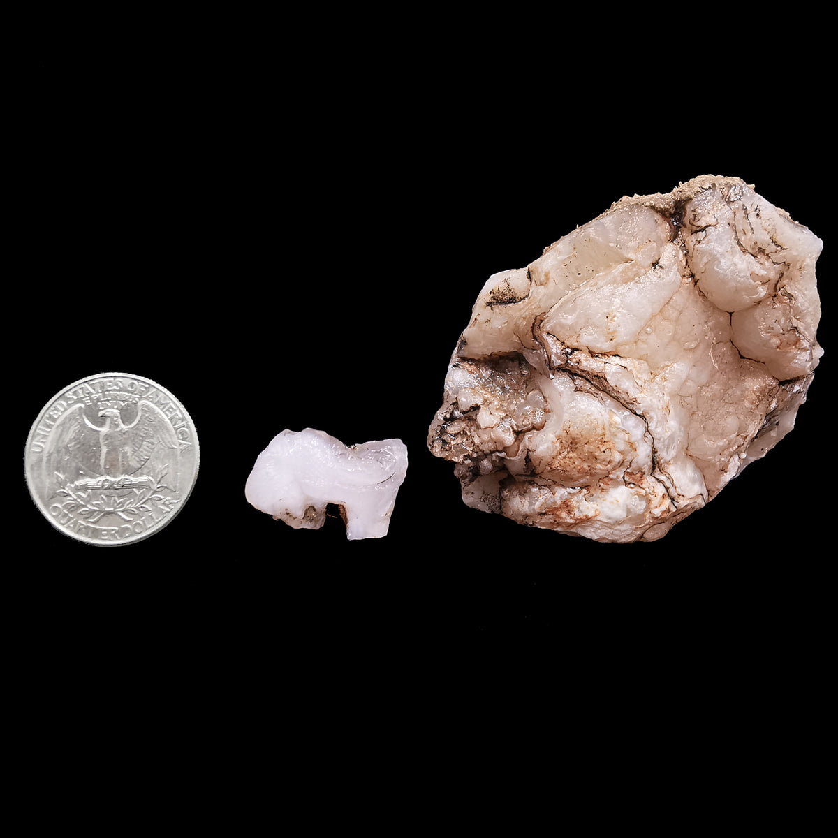 Chalcedony Rose specimen, a variety of chalcedony, dug by Rubble Rock and Gem.