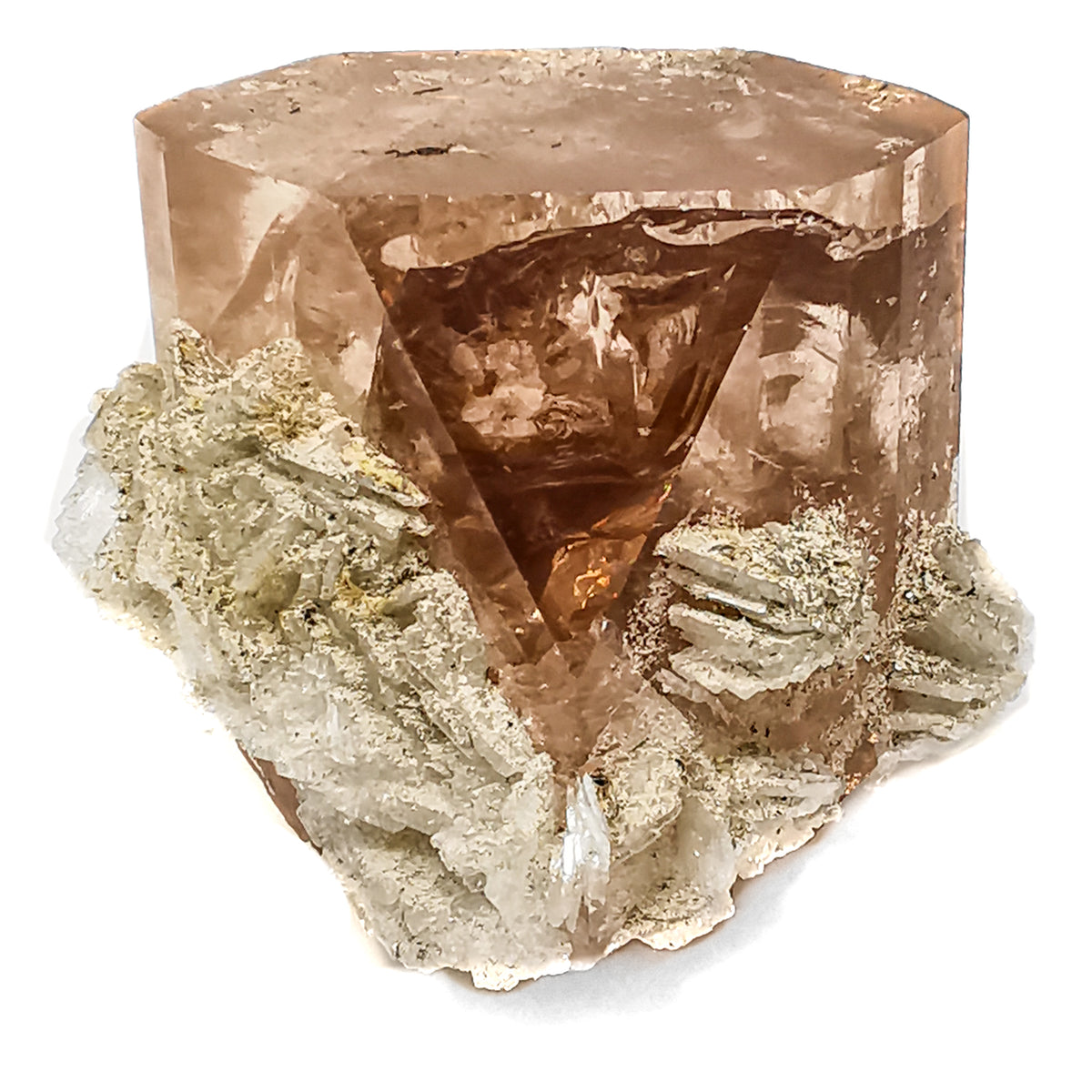 Champagne Topaz mineral specimen from Paprok, Kamdesh District, Nuristan, Afghanistan.