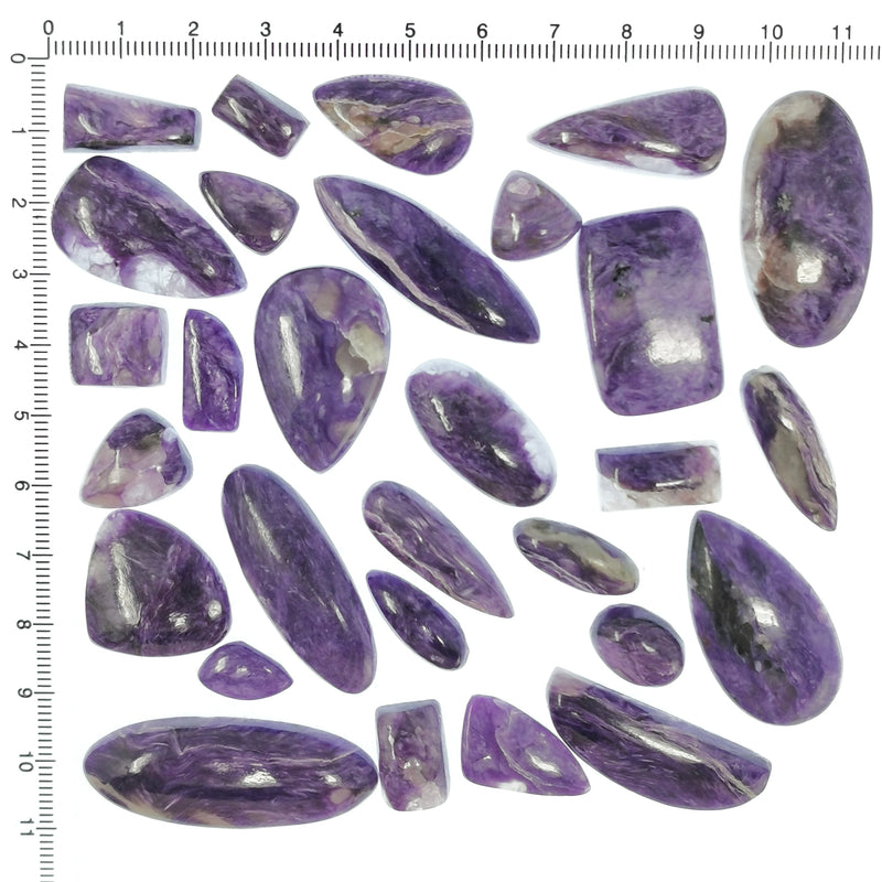紫龍晶石 - 凸圓形