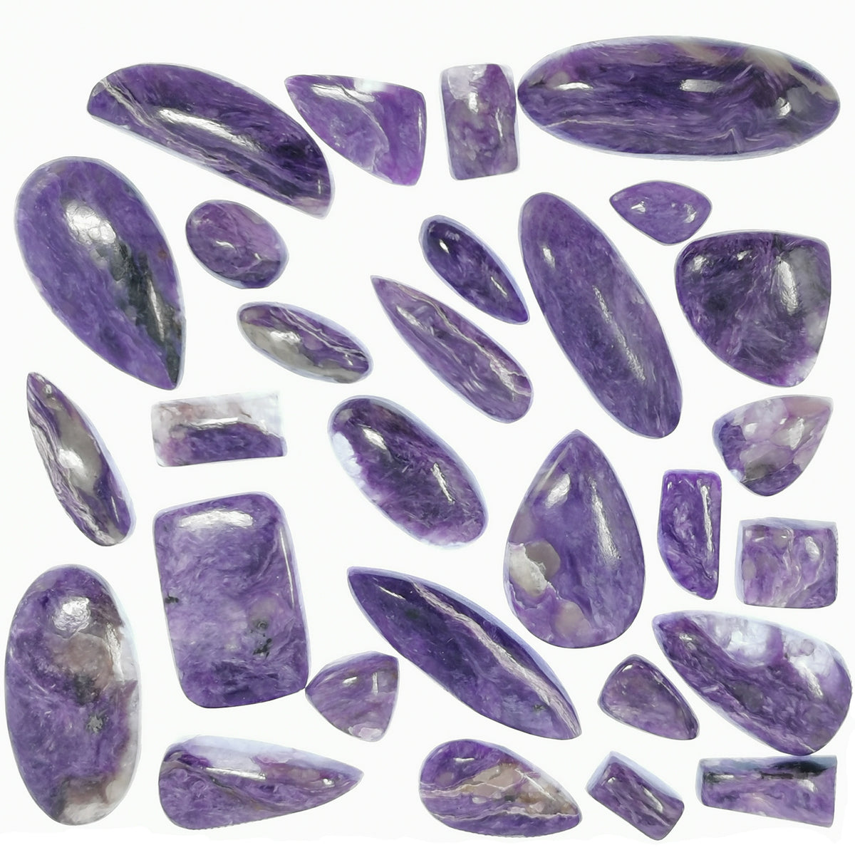 Charoite cabochon from Russia.