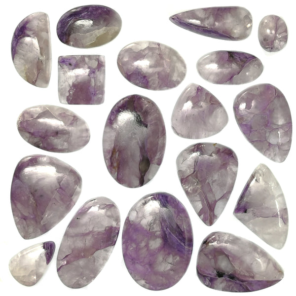 石英紫龍晶石 - 凸圓形