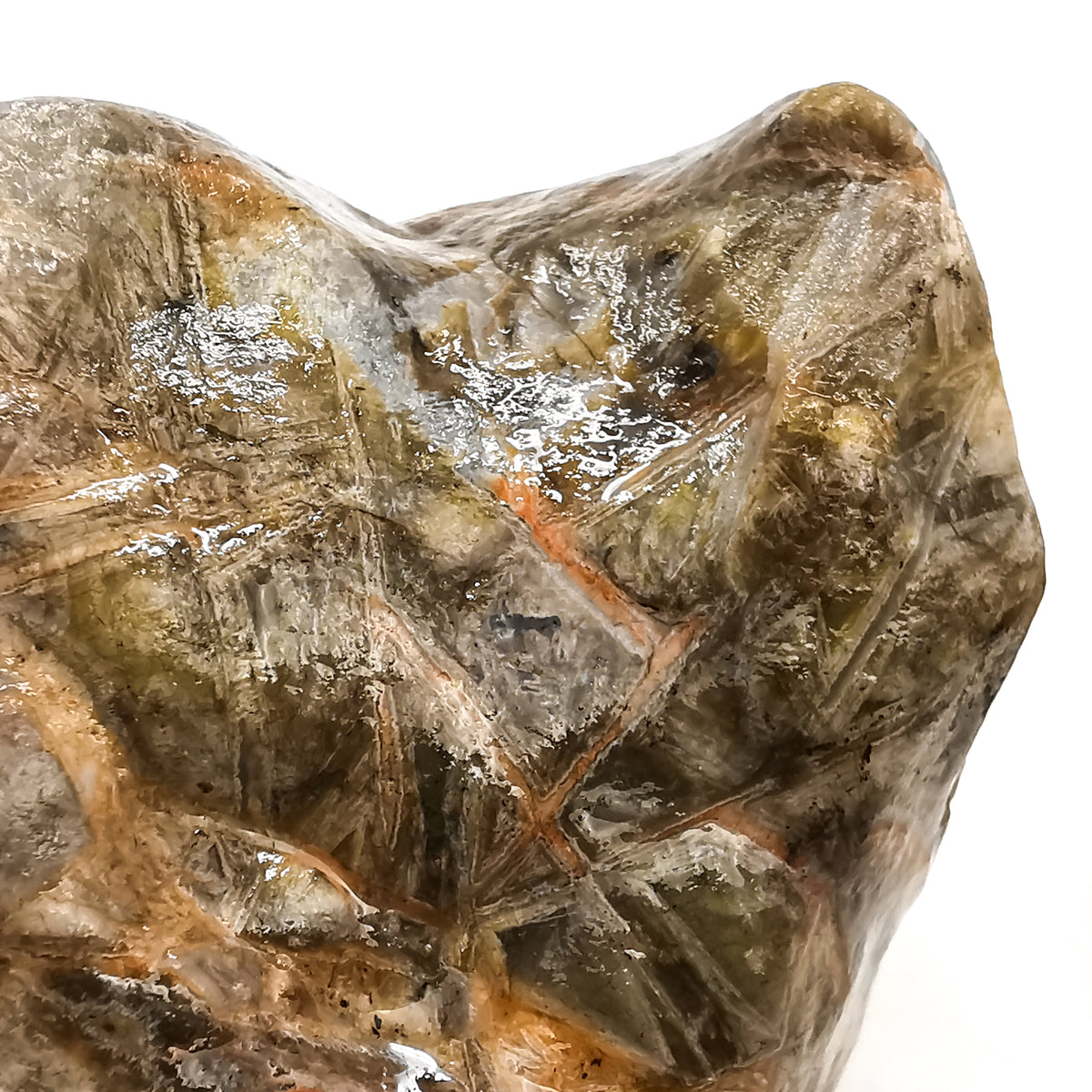 Chinese Stick Agate rough, a variety of chalcedony, from China.