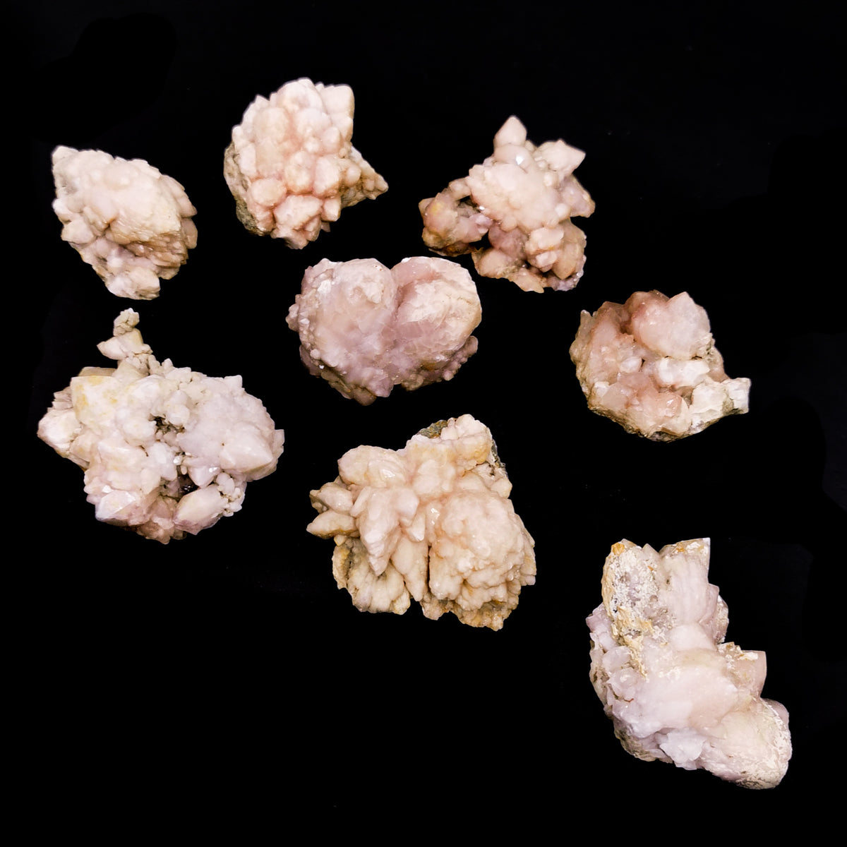 Cobaltoan Calcite specimen, calcium carbonate, from Agoudal Mine, Bou Azzer District, Morocco.