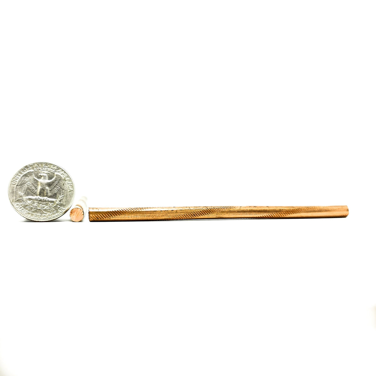 Copper Rods for Pressure Flaking 2pcs, made of hardened copper.