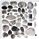 树枝状蛋白石/玛瑙 - 凸圆形