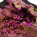 染色晶洞粉色 - 一对 - 矿物色