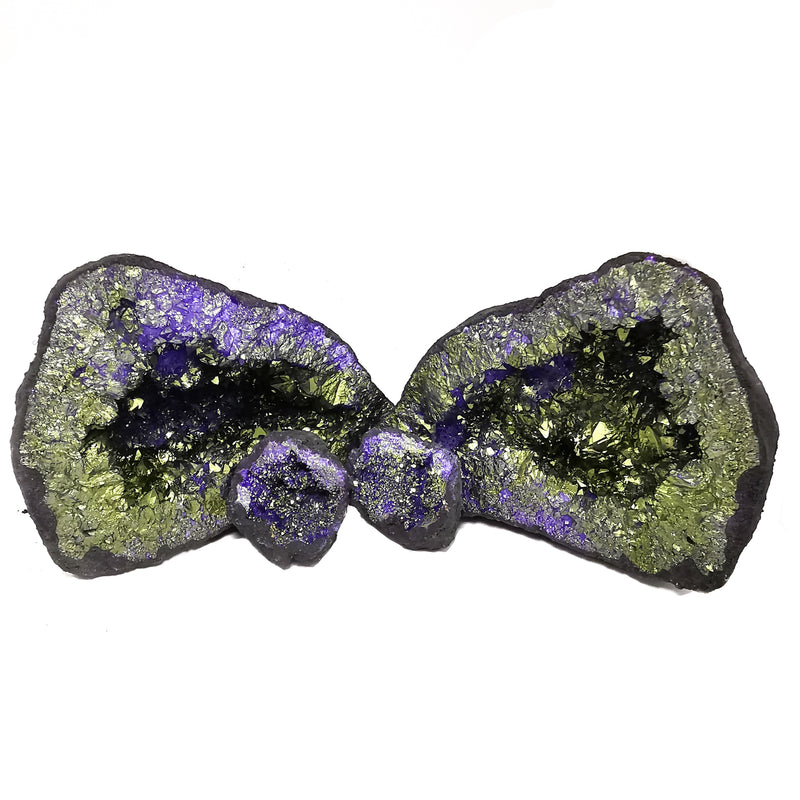 Dyed Geode Purple/Green - Pair - Mineral