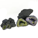 Dyed Geode Purple/Green - Pair - Mineral