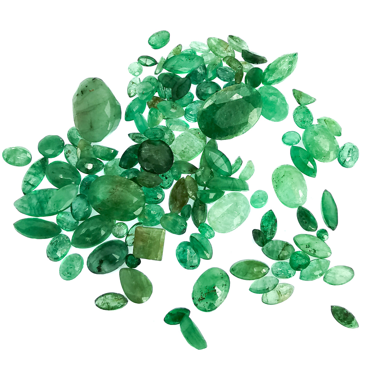 Emerald facet, a variety of beryl.