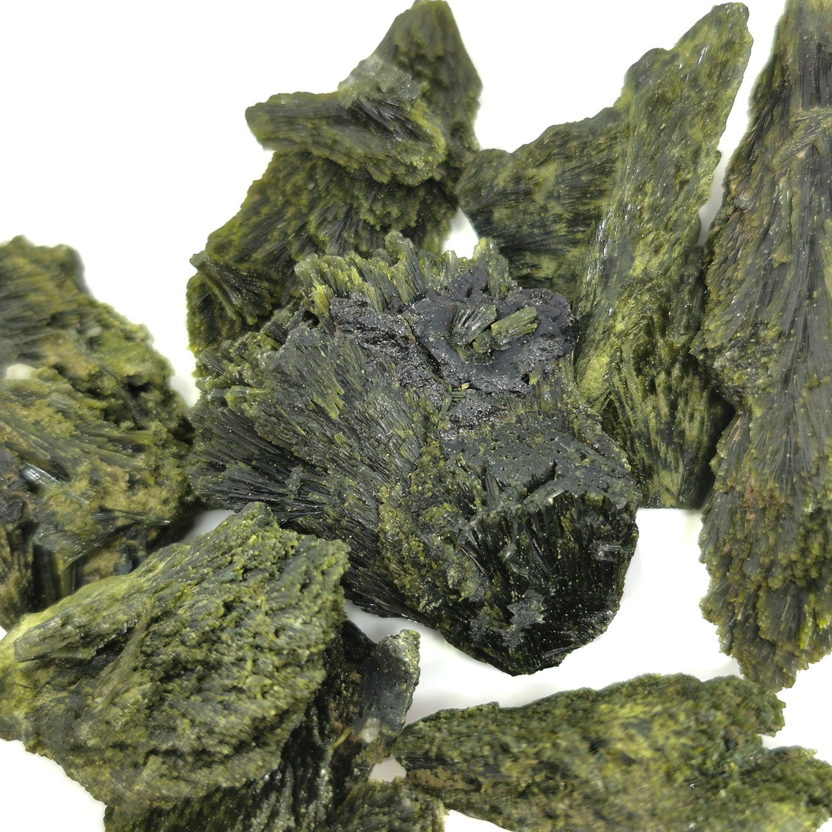 Epidote Fan specimen, an epidote group mineral, from Balochistan, Pakistan.