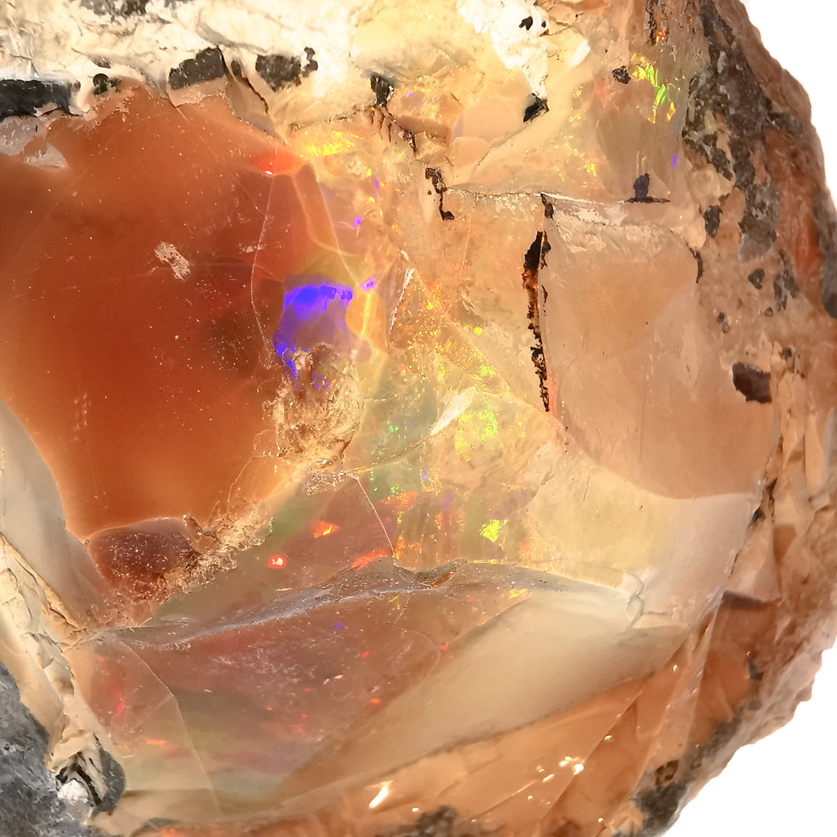 Ethiopian Opal mineral specimen, hydrated silica, from Ethiopia.