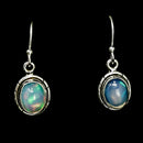 Ethiopian Opal Notched - Dangle Earrings