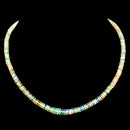 埃塞俄比亚蛋白石白色 - 刻面珠项链