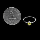 Solitaire Facet Stone Sterling Silver - Stacker Ring