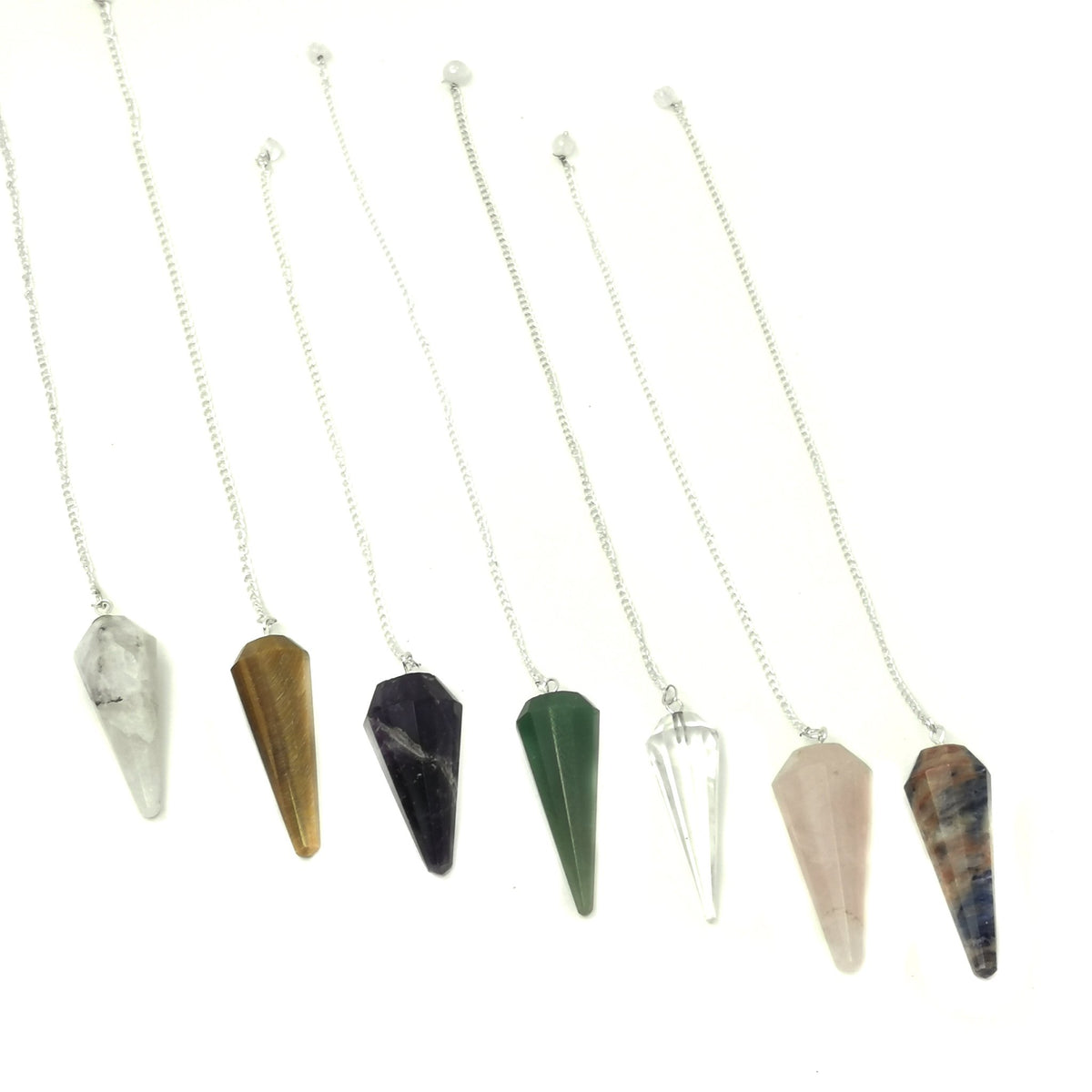 Faceted long pendulum – row of pendulums on chains