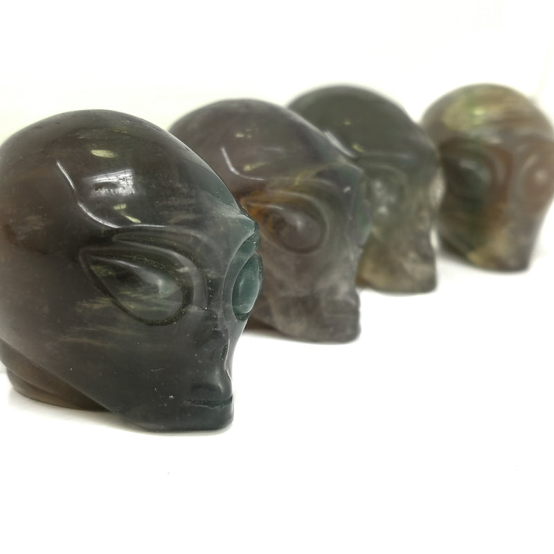 Fluorite Alien Head - Skull