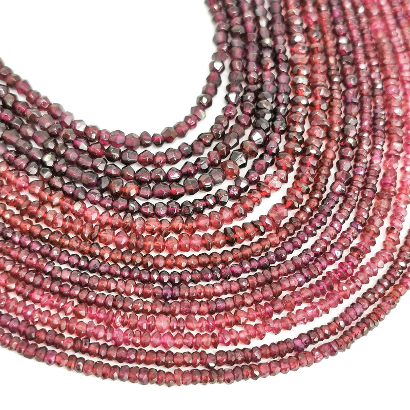 Garnet - Facet - Bead Necklace