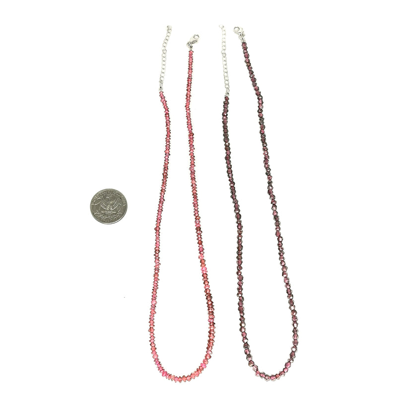 Garnet - Facet - Bead Necklace